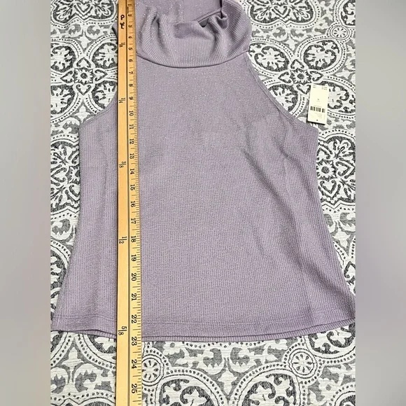 Pilcro Anthropologie Halter Cowl-Neck Top Dusty Lilac Purple Sparkle Medium NWT - Picture 6 of 10
